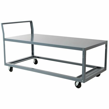 GLOBAL INDUSTRIAL Mobile Steel Work Table, 72 x 36 x 30in, 1 Shelf 752234